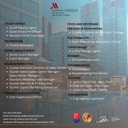 Various Position Marriott BKK