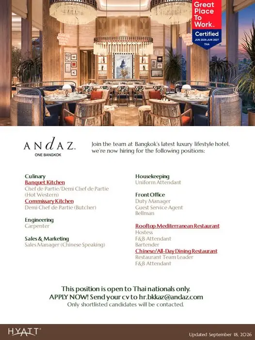 Various Position Andaz BKK
