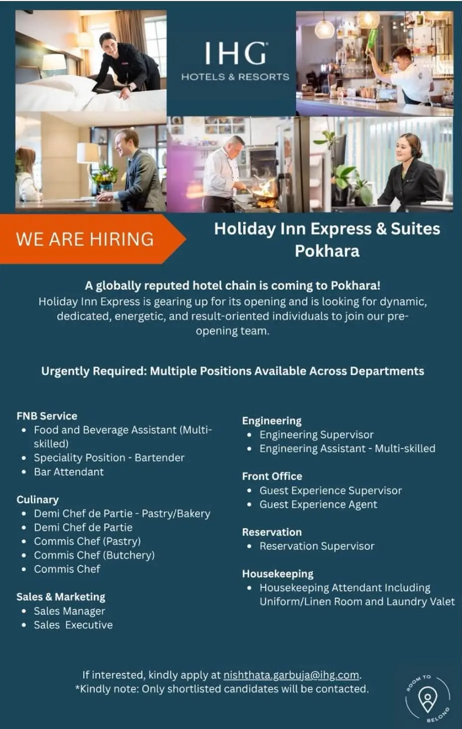 Various Position Holiday Inn Pokhara