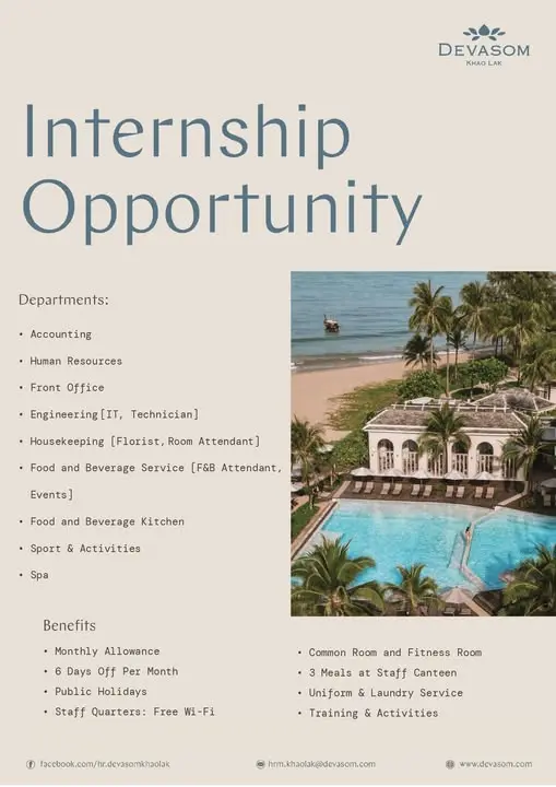 Internship  Devasom Khao Lak