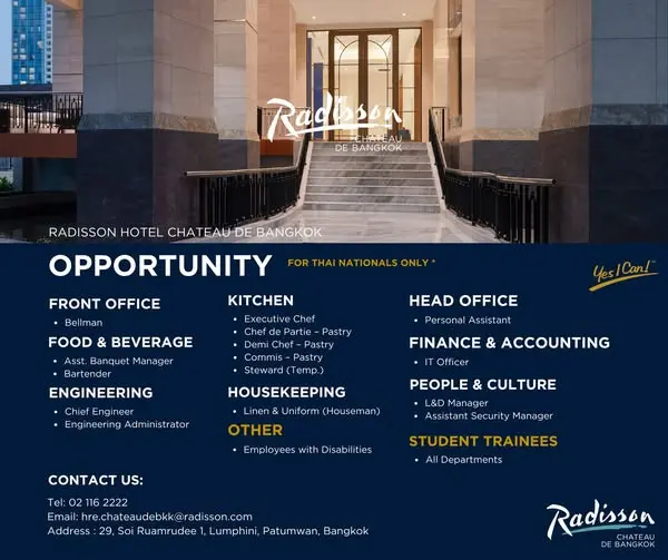 Various Position  Radisson BKK