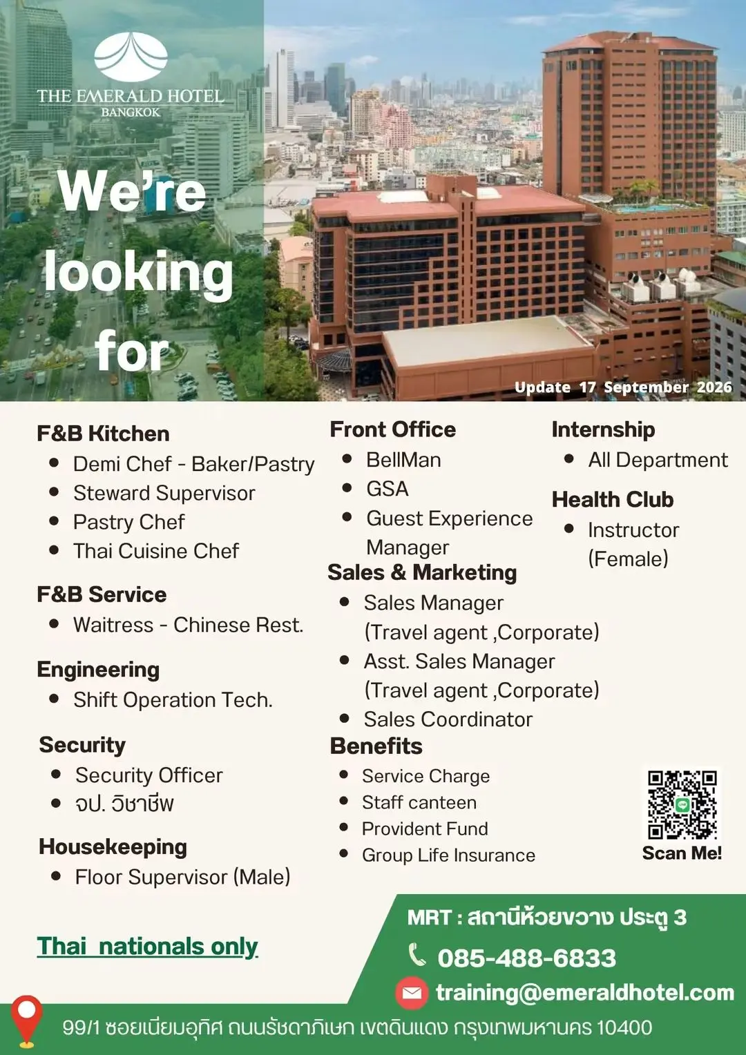 Various Position The Emerald Bkk