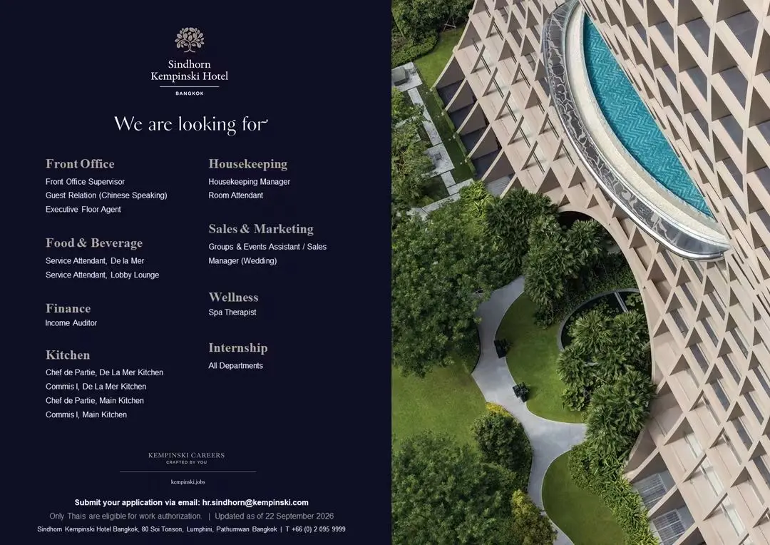 Various Position Kempinski BkK