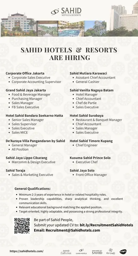 Various Position Sahid Resorts