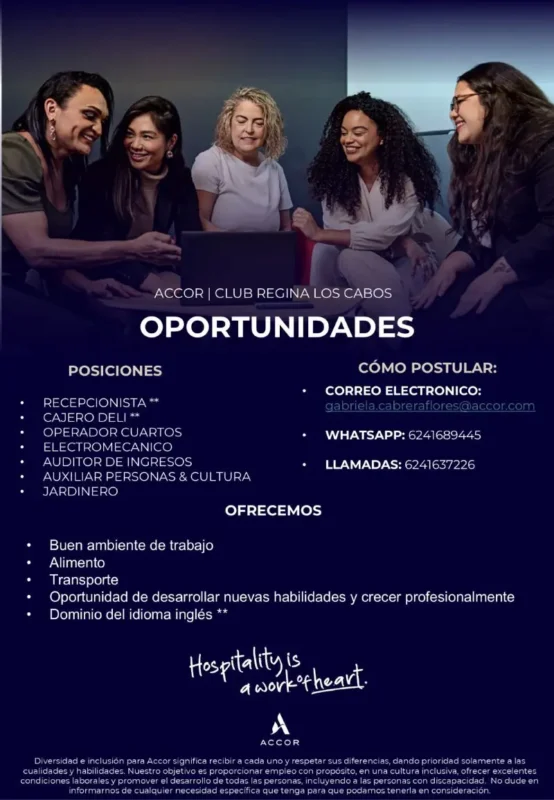 Various Position Club Regina Los Cabos