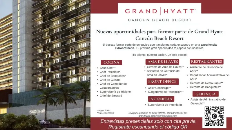 Various Position Grand Hyatt Cancun