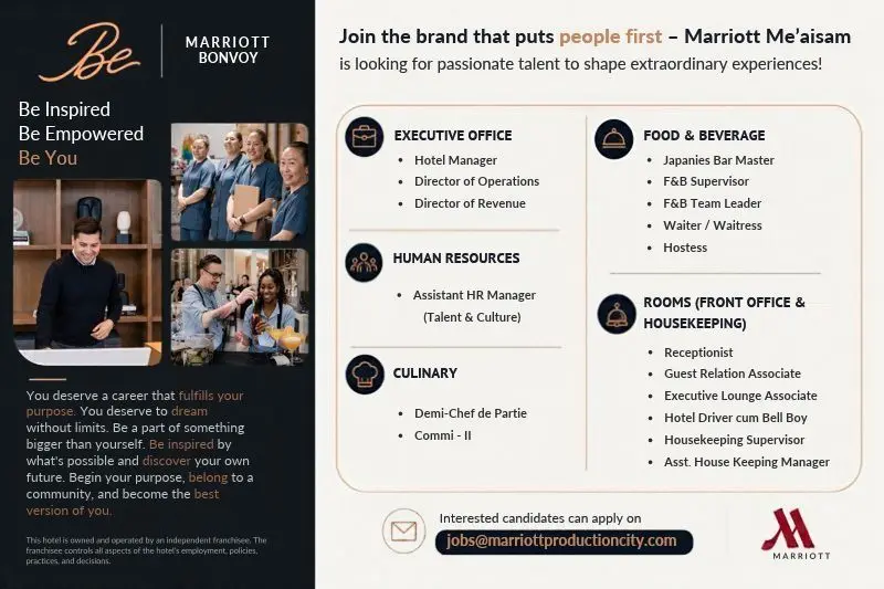 Various Position Marriott Production City