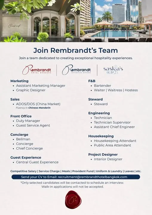 Various Position Rembrandts Bkk