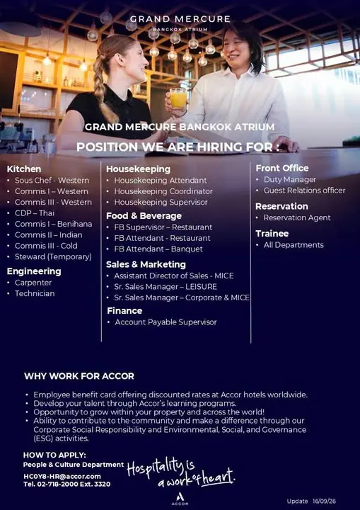 Various Position Mercure Bkk