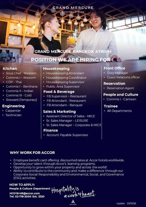 Various Position Mercure Bkk