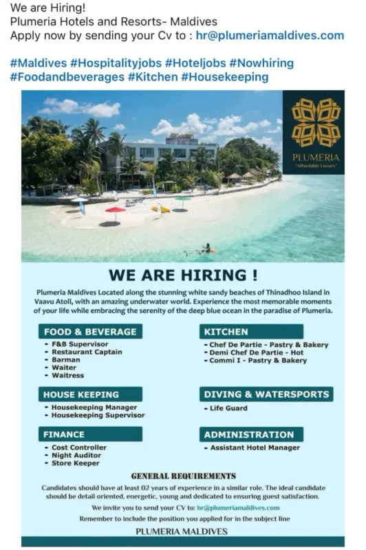Various Position Plumeira Maldives