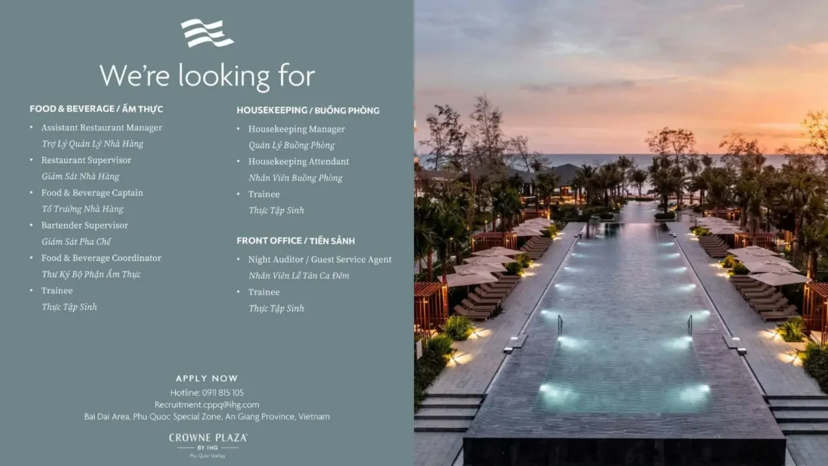 Various Position Crowne Plaza Phu Quoc