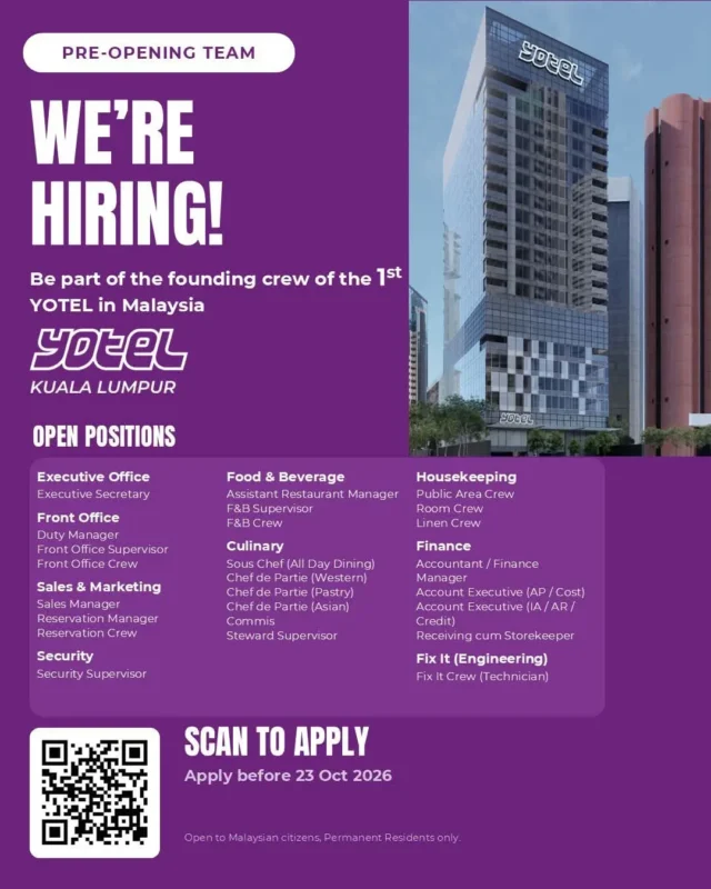 Various Position Yotel KUL