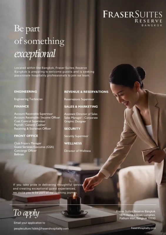 Various Position Fraser Suites Bkk